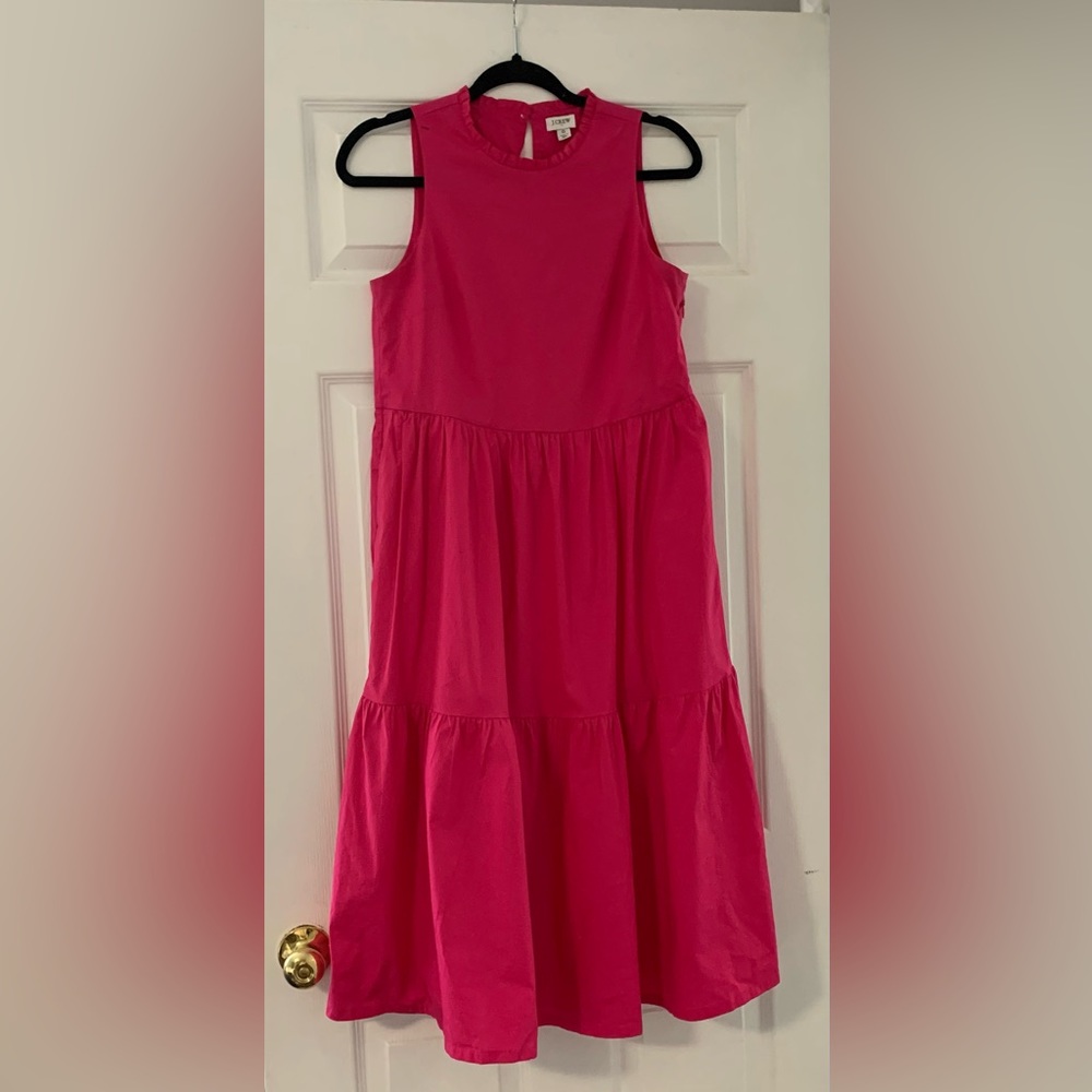 Vibrant J Crew midi dress with pockets